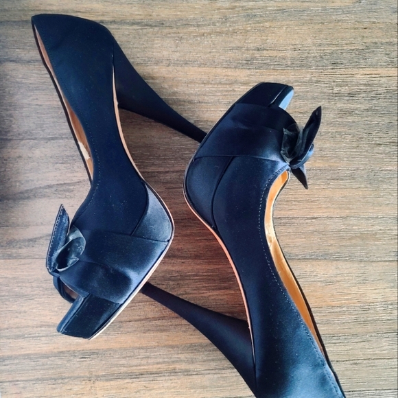 Boutique 9 Shoes - Boutique 9 “BTGIA” Black Satin Pumps
